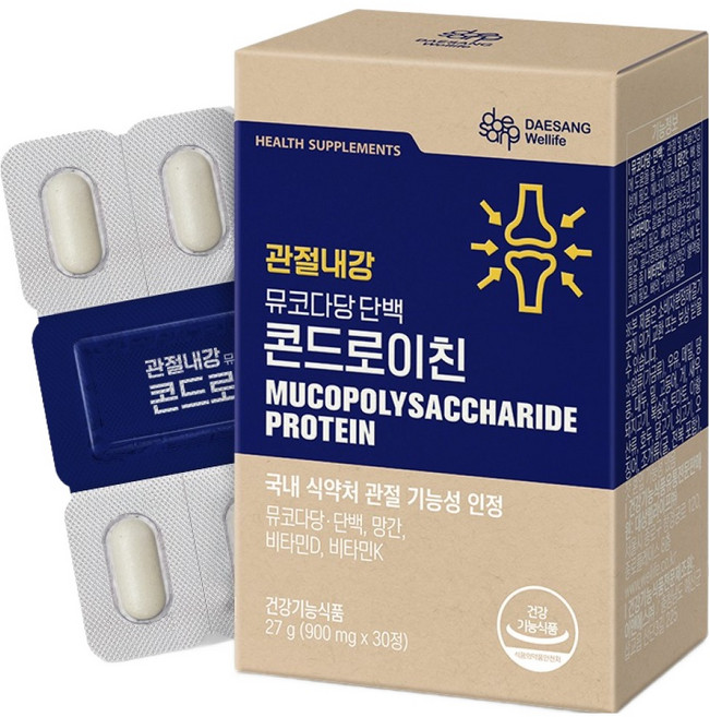 대상웰라이프 관절내강 뮤코다당단백 콘드로이친, 30정, 1개