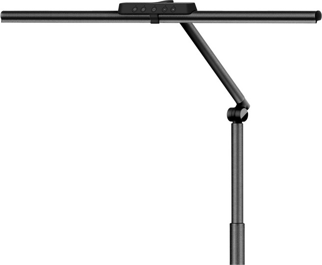 dTrend Lumina LED寬型固定式夾式桌燈, 黑色, 左/右照明桿 + 夾具