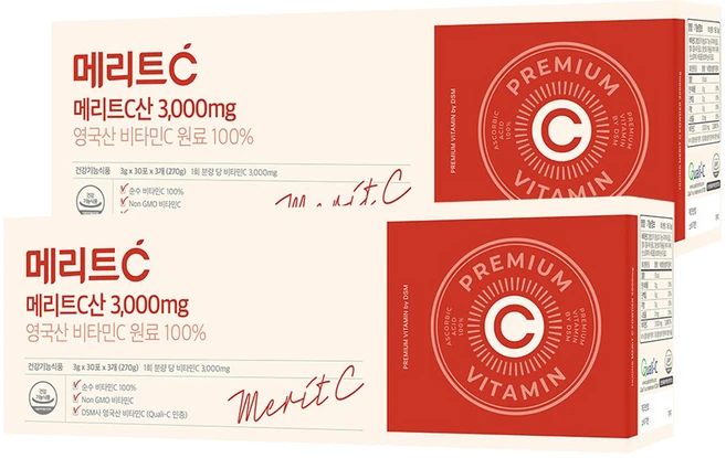 휴온스 메리트C산 3000mg, 270g, 2개 - 쿠팡