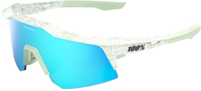 100퍼센트 스포츠 스피드 크래프트 선글라스 XS LE Elly 2 62009-00001, 폴리쉬드 라이트 그린 + 블루 토파즈(미러), 1개