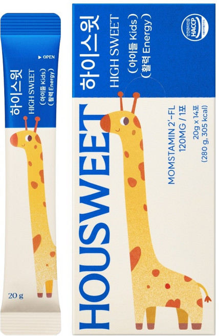 하우스윗 하이스윗 성장기 어린이 스틱젤리, 280g, 1개