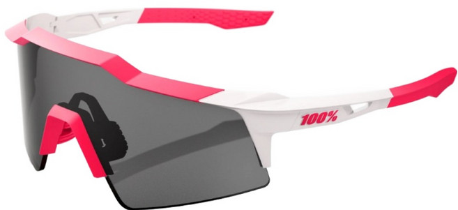 100퍼센트 스포츠 스피드 크래프트 선글라스 SL 60008-00026, 퍼디 핑크 화이트 + 스모크(렌즈), 1개