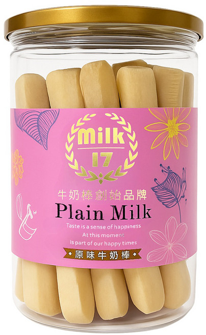 純新 Milk17 原味牛奶棒, 200g, 1罐