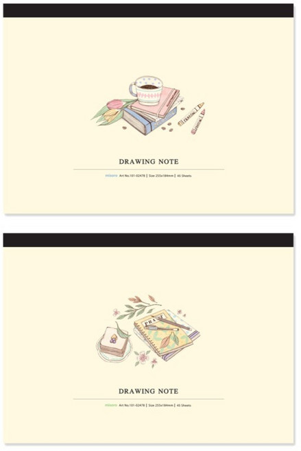 미소로 3500 제본 드로잉 노트 2478 랜덤발송, 255 x 184 mm, 2개