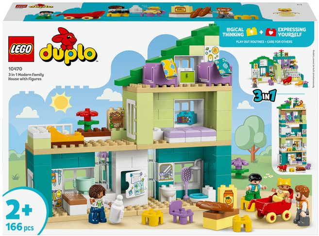 레고 듀플로 3in1 모던 패밀리 하우스 10470, 혼합색상, 1개