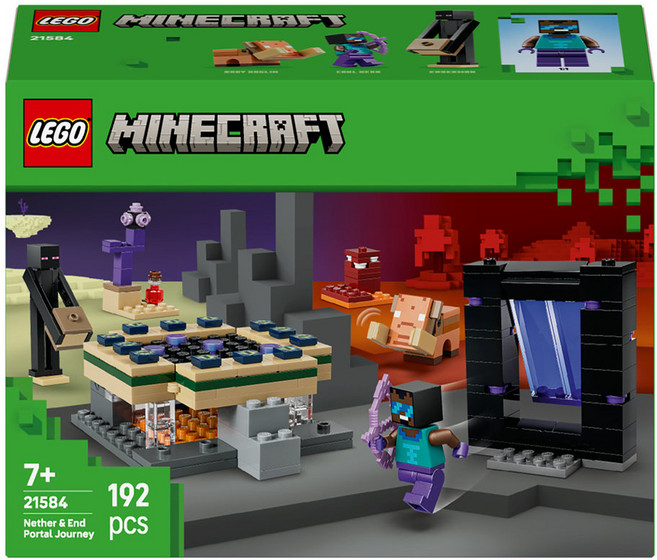 레고 마인크래프트 네더와 엔드 포털 여정 21584, 혼합색상, 1개