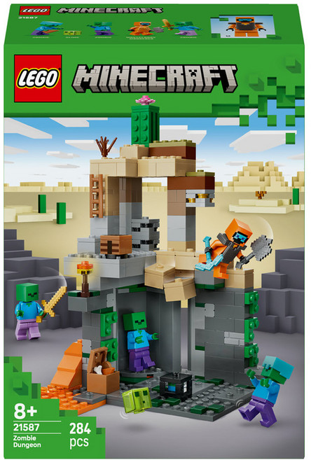 레고 마인크래프트 좀비 던전 21587, 혼합색상, 1개