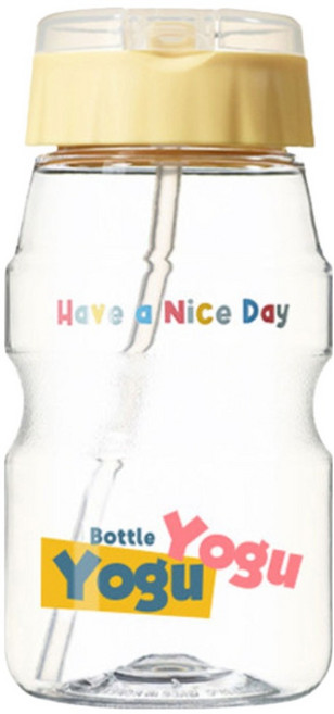 코멕스 요구요구 빨대물병, 460ml, 1개, 옐로우