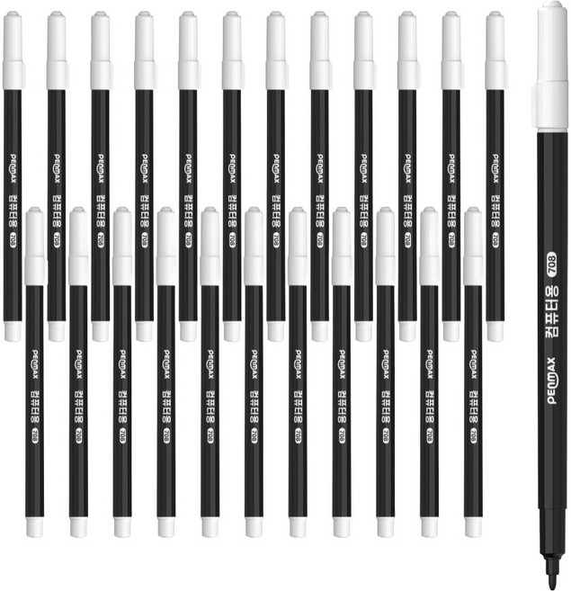 펜맥스 컴퓨터용 사인펜, 검정색, 24개