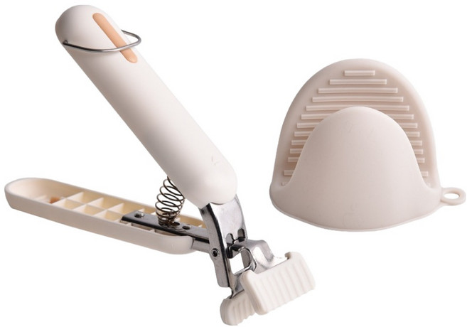 Homely Zakka 多功能高顏值防燙工具2件組, 奶油白, 1套