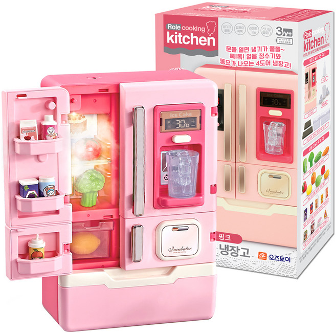 오즈토이 냉기폴폴 얼음정수기 냉장고 OZ-4010, 체리핑크, 1개