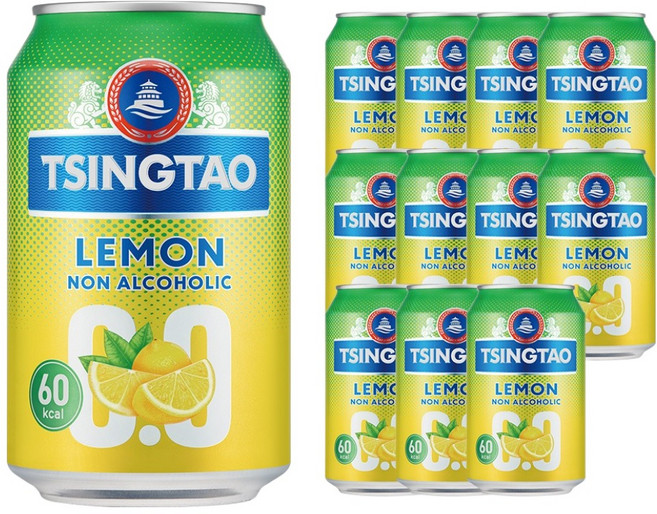 Tsingtao 青島啤酒 無酒精檸檬, 330ml, 12個