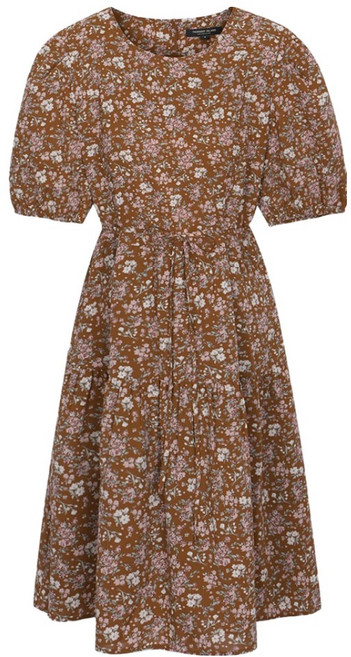 써스데이아일랜드 여름 플라워 라운드 넥 미디 원피스 T256MOP325W T256MOP326W