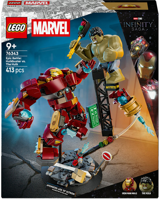 레고 슈퍼히어로 Marvel 대결전 헐크버스터 대 헐크 76343, 혼합색상, 1개