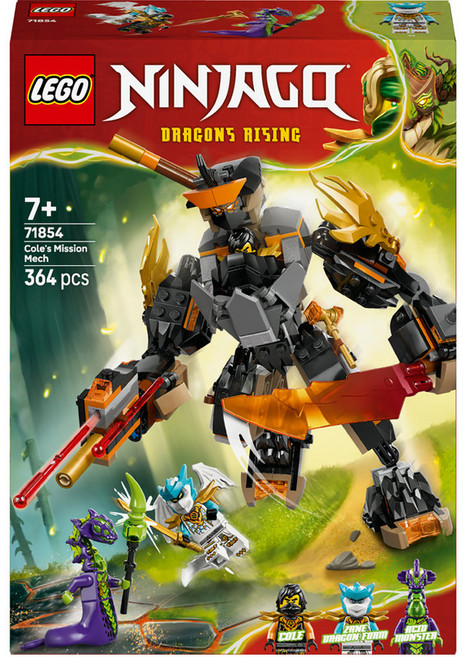 레고 닌자고 콜의 미션 로봇과 드래곤 쟌 71854, 혼합색상, 1개