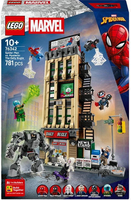 6위 - 레고 슈퍼히어로 Marvel 스파이더맨 대 미스테리오: 데일리 뷰글 76342, 혼합색상, 1개