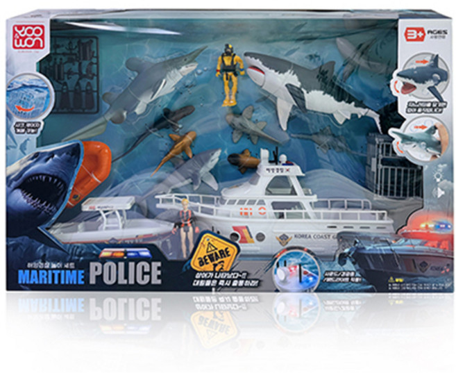 유원 해양경찰 놀이 세트, 혼합색상, 1개