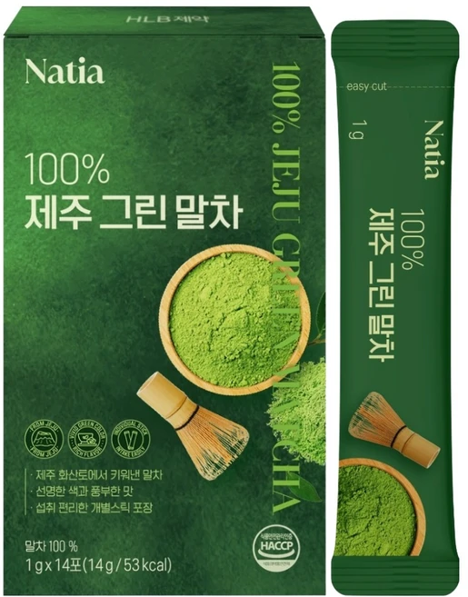 나티아 100% 제주 그린 말차, 1개, 1g, 14 - 쿠팡