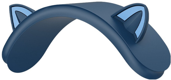 쿠미핸즈 고양이 에어팟 맥스 헤어밴드 호환 커버, 블루, 1개