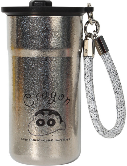 MTuTU 萌兔兔 蠟筆小新 純鈦桌面極簡鈦杯 大頭款, 鈦色, 1個, 420ml