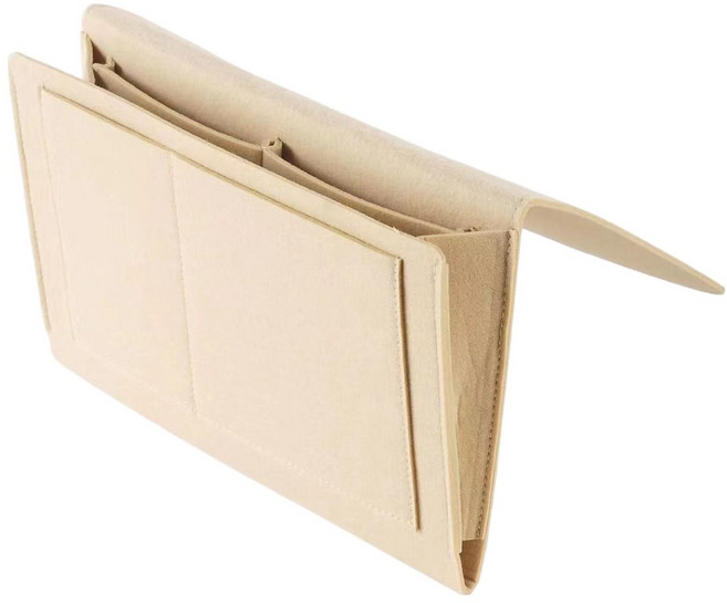 라이프포인트 침대 사이드 수납 포켓, 베이지