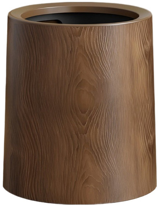 코다치프 대용량 침실 거실 주방 가정용 원목 빈티지 쓰레기통