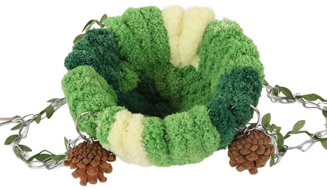 칠시 앵무새 포근한 흔들 침대, 그린, 1개