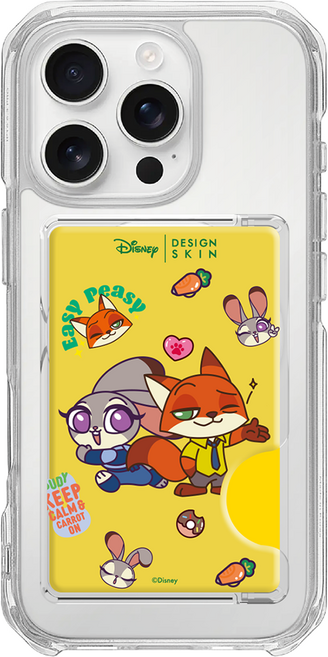 DESIGN SKIN MagSafe 卡夾 迪士尼 動物方城市2 口袋, 迷你尼克與茱蒂, 1個