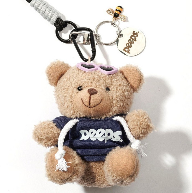 peeps 男女通用愛心熊鑰匙圈