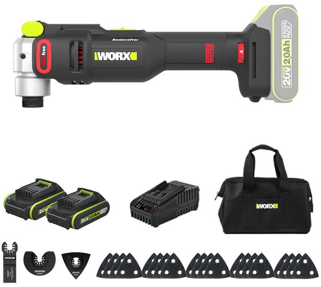 WORX 충전 멀티 커터 20V 2.0AH BL WU698, 1개