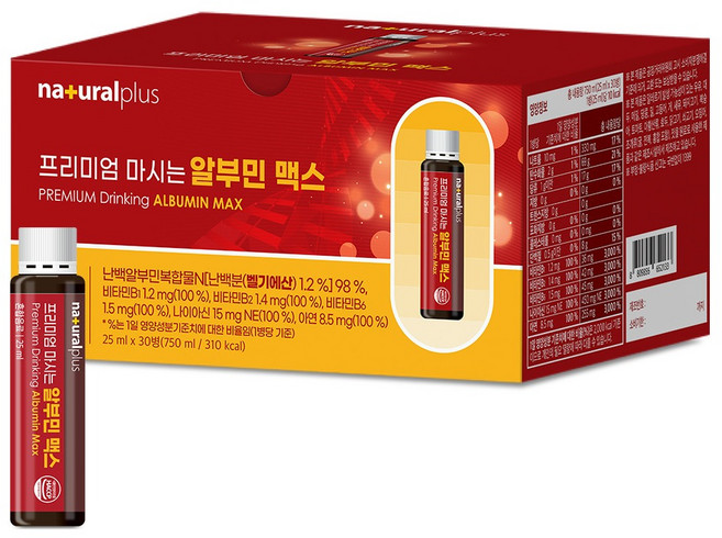 내츄럴플러스 프리미엄 마시는 알부민 맥스 30p, 1개, 30회분