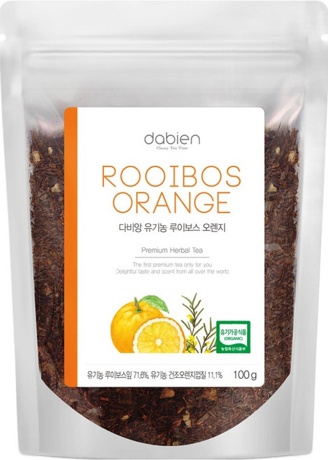 다비앙 유기농 루이보스 오렌지 리필, 100g, 1개