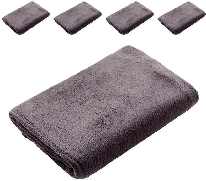 정일유통 부드러운 청소용 두꺼운 버전 타월 30 x 40 cm 360g 5p, 그레이, 1개