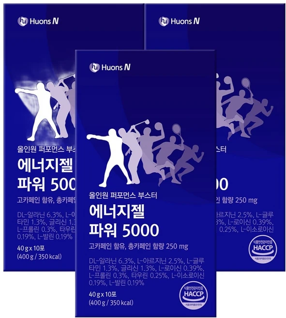 휴온스 에너지젤 파워 5000, 400g, 3개 - 쿠팡