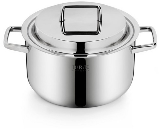 비알케이 인덕션 스마트프로 통5중 스텐 양수냄비, 20cm, 실버, 1개