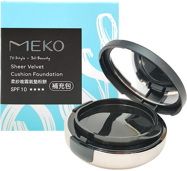 MEKO 柔紗唯霧氣墊粉餅補充包 12g, 02 象牙白, 1個