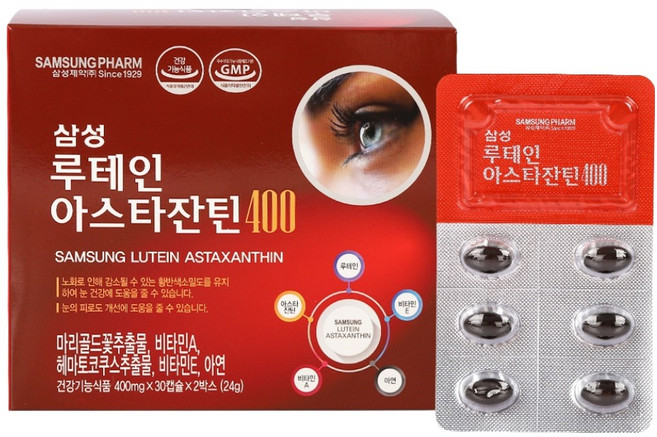 SAMSUNG PHARM 葉黃素蝦紅素 400, 1個, 60錠