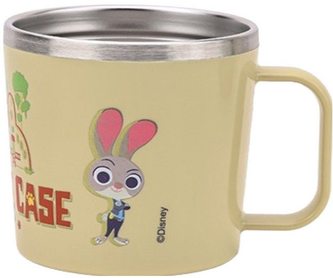 LiLFANT 動物方城市2 Curly 洗碗機用不鏽鋼杯 260ml, 橄欖綠, 1個