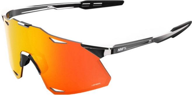 100퍼센트 스포츠 하이퍼크래프트 미러 렌즈 선글라스, 블랙 크롬 + 하이퍼 레드 멀티레이어(60000-00030), 1개