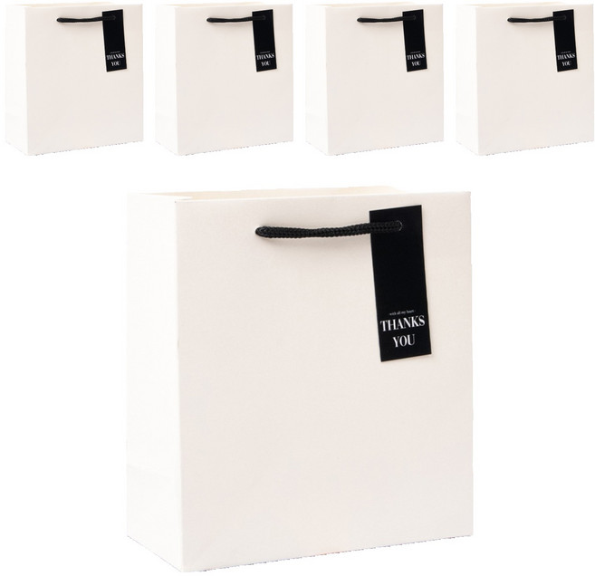 좋은기븐 루벨리아 쇼핑백, 크림, 5개