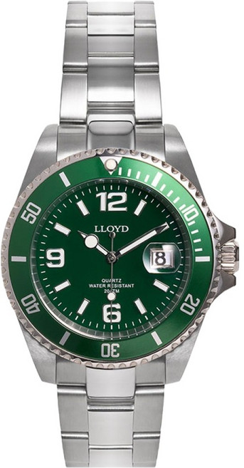 로이드 남성용 메탈 다이버 시계 LL1G25T02I + 쇼핑백