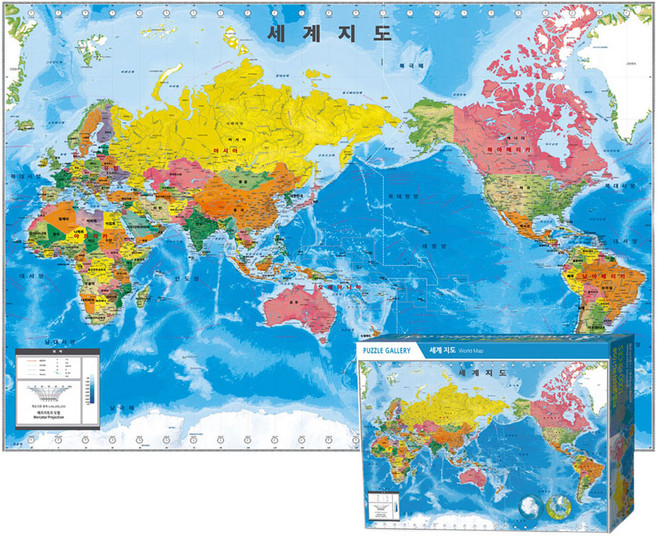 PuzzleGallery 世界地圖拼圖 PG1058, 1個, 混合色, 1000件