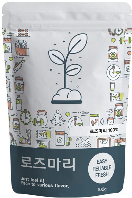 푸른빈 로즈마리 홀 향신료, 100g, 1개