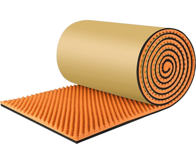 델리리움 난연 벽제 침실 녹음실 소음차단 방음 흡음재 비표준 고무폼 100cm x 1000cm x 두께 5cm, 오렌지, 1개