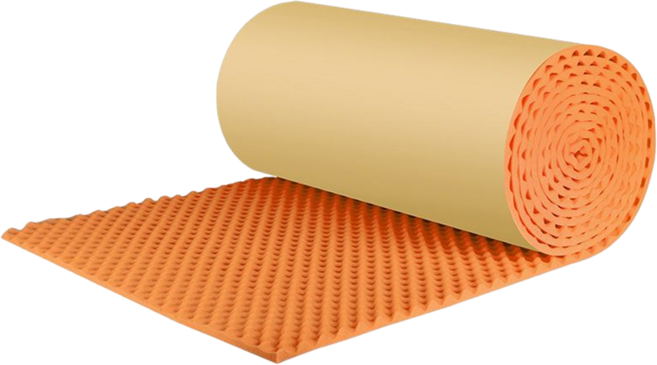 Delirium 阻燃壁掛式 臥室 錄音室 隔音 防音 吸音材料 非標準橡膠泡棉 100cm x 1000cm x 厚度 2cm, 橘色, 1個