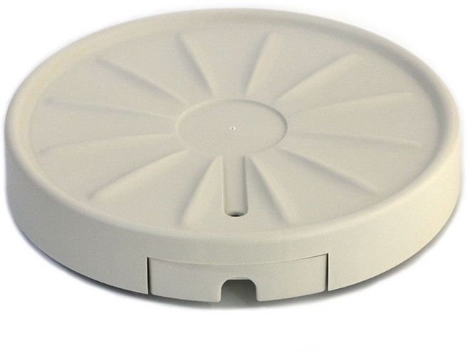 데이지안 360도 회전 히든바퀴 이동식 화분받침대 원형, 아이보리, 1개