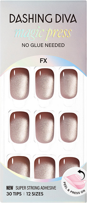 데싱디바 매직프레스 네일팁 세트, 1세트, 스머지 우드