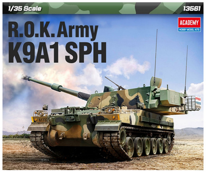 ACADEMY HOBBY MODEL KITS 1/35 大韓民國陸軍 K9A1 自走榴彈砲 塑膠模型 13561, 1個
