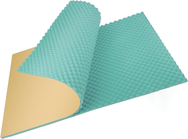 Delirium 阻燃壁掛式 臥室 錄音室 隔音 防音 吸音材料 高密度一體成型泡棉 100cm x 1000cm x 厚度 2cm, 綠色, 1個