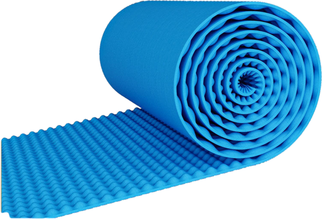 Delirium 阻燃壁掛式 臥室 錄音室 隔音 防音 吸音材料 非標準橡膠泡棉 100cm x 1000cm x 厚度 3cm, 藍色, 1個